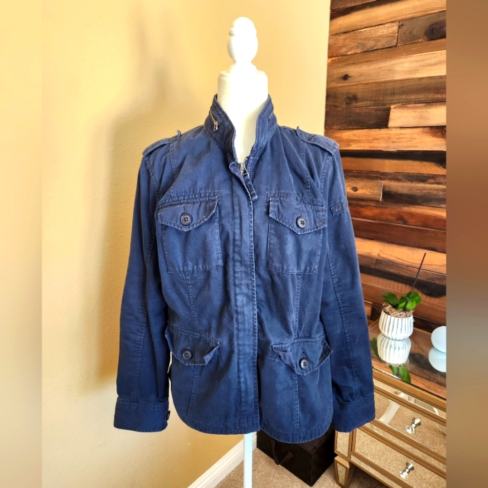Abercrombie & Fitch Navy Blue Jacket in size L